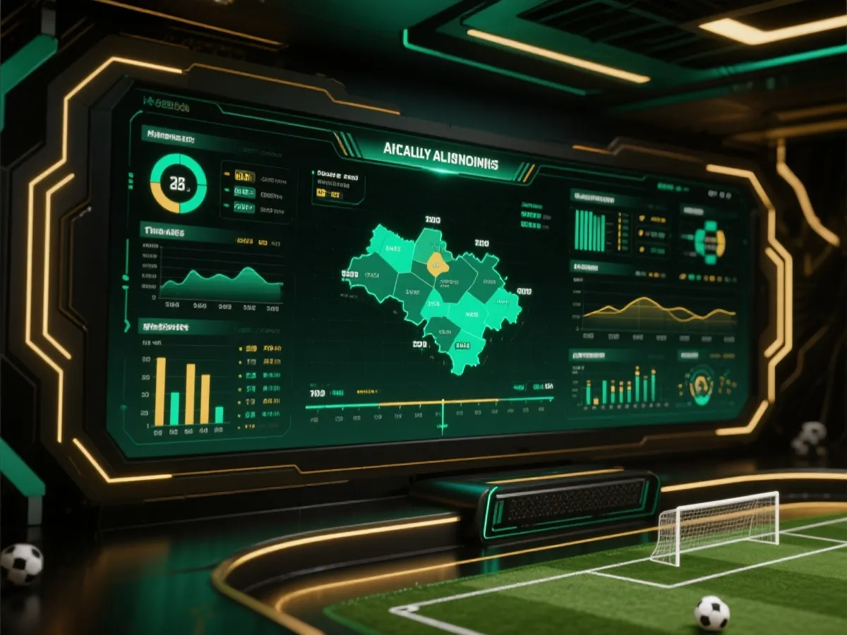 世界杯数据分析系统仪表盘示意图